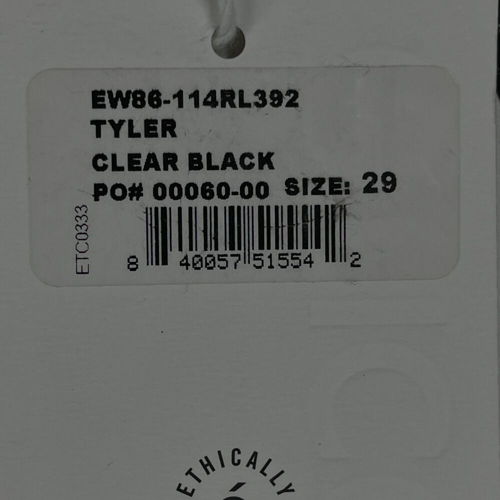 Etica Tyler Jeans Womens 29 Clear Black High Rise Straight Leg Raw Hem NEW - Picture 8 of 16